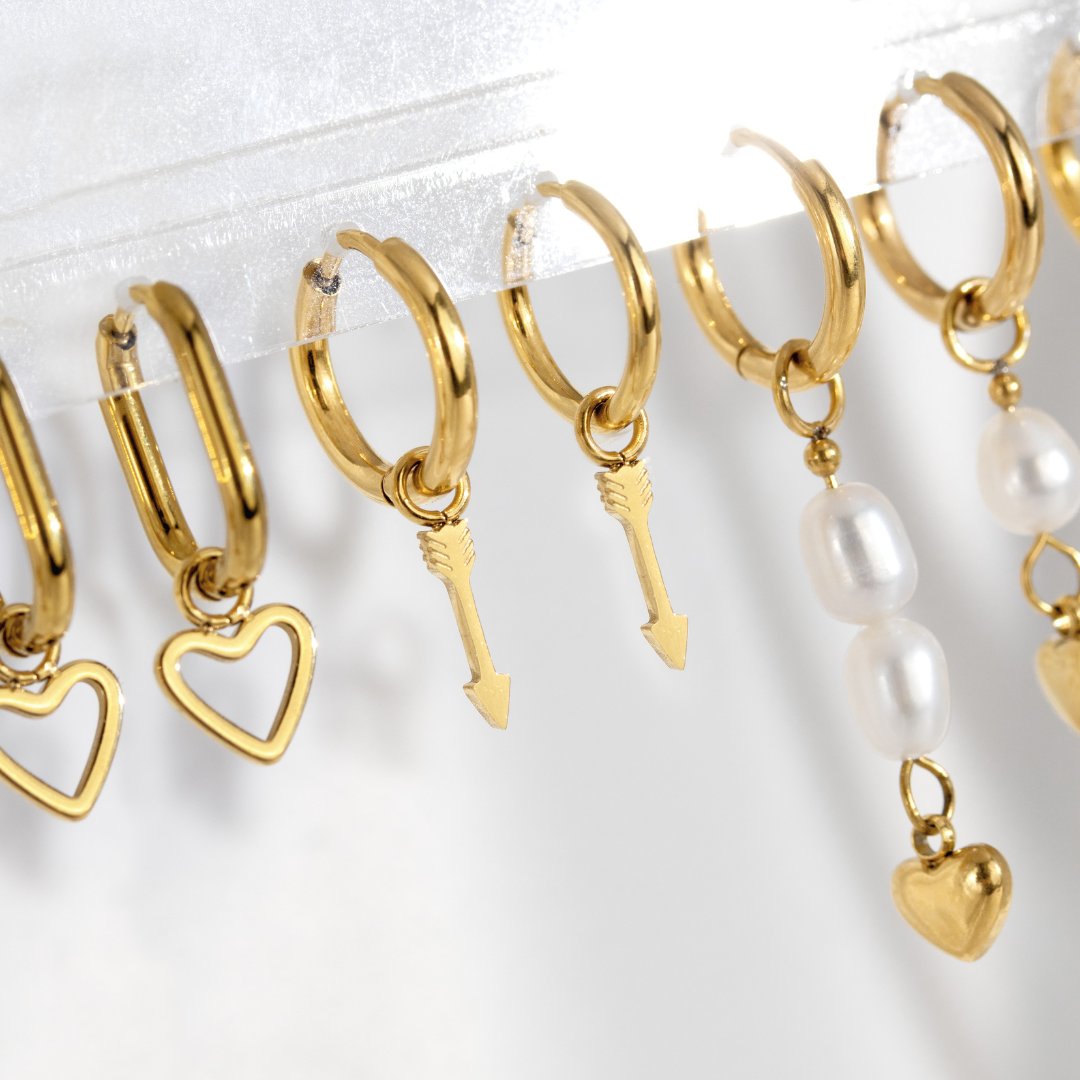 Cupid Arrow Hoopies Oro