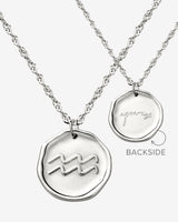 Zodiac Collana - Acquari Argento