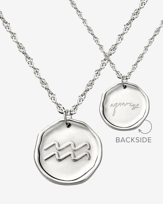 Zodiac Collana - Acquari Argento