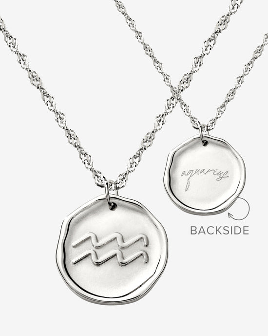 Zodiac Collana - Acquari Argento