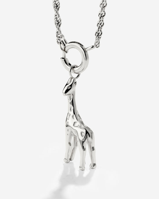 Giraffe Rope Chain Collana Set Argento