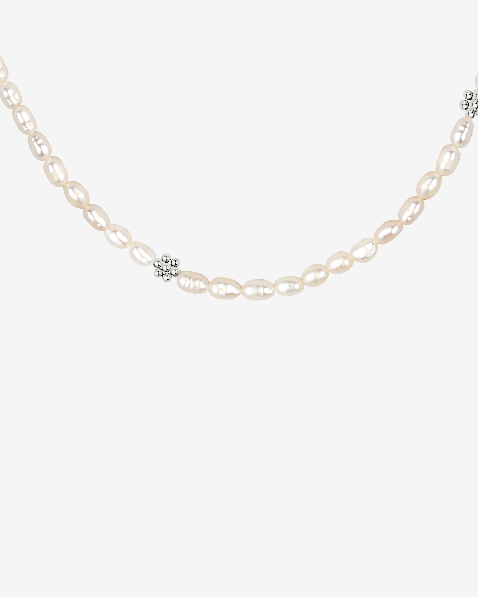 Blossom Pearl Choker Argento
