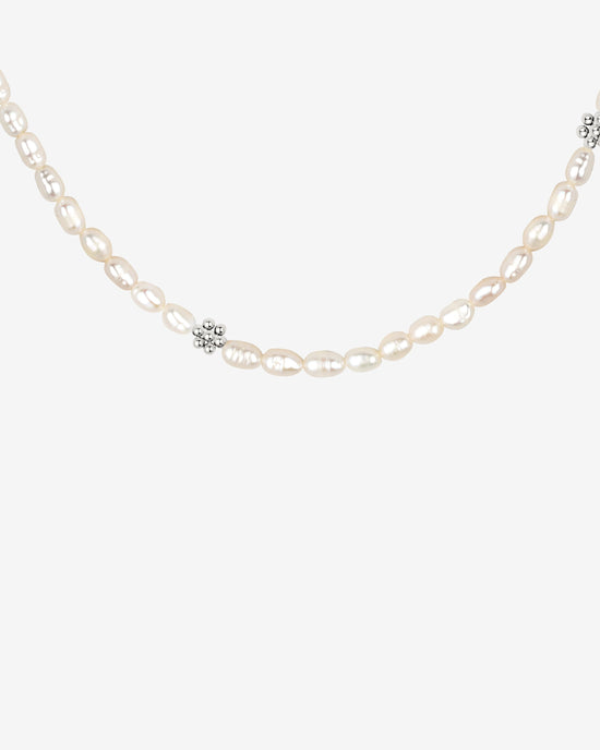 Blossom Pearl Choker Argento