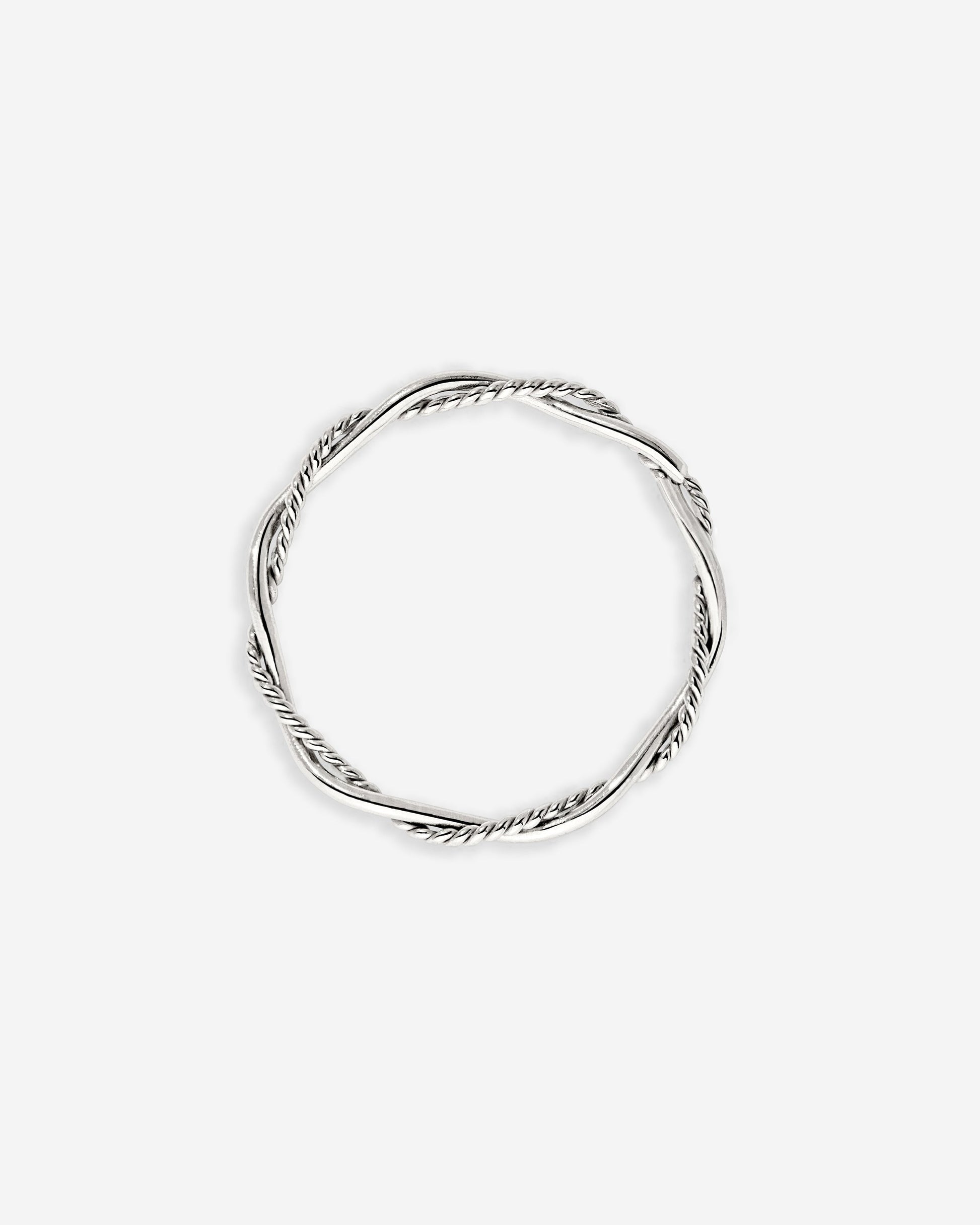 Curly Twist Anello Argento