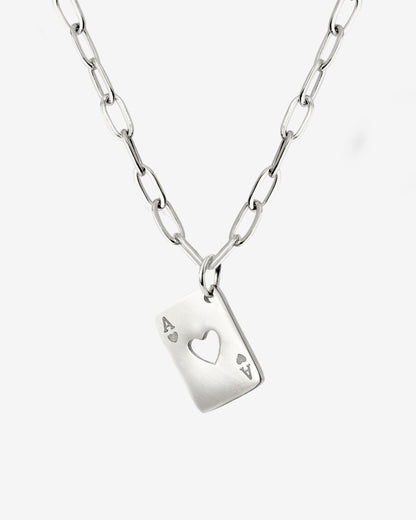 Heart Ace Collana Argento
