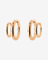 Chunky Lover Hoop Set Small Oro Rosa