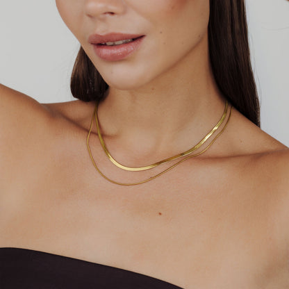 Snake Chain Double Collana Oro