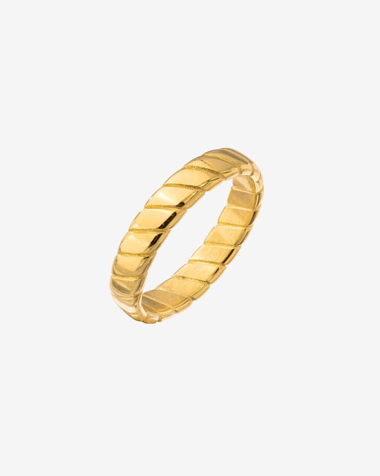 Flat Stripe Anello Oro