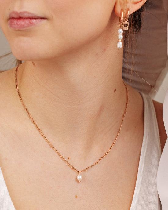 Baby Pearl Collana Oro Rosa