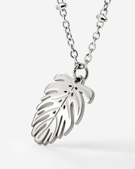 Monstera Leaf Collana Argento