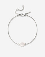 Minimalist Pearl Bracciale Argento