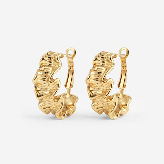 Cute Coral Hoops Oro