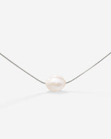 Minimalist Pearl Collana Argento