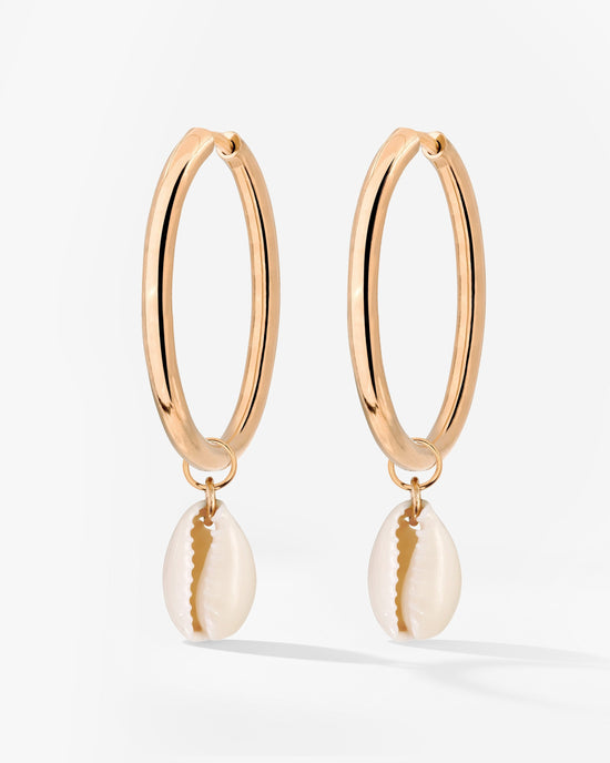 Ocean Whisper Sierra Hoop Set Large Oro Rosa