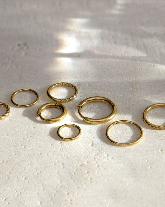 Slim Hoops Small Argento