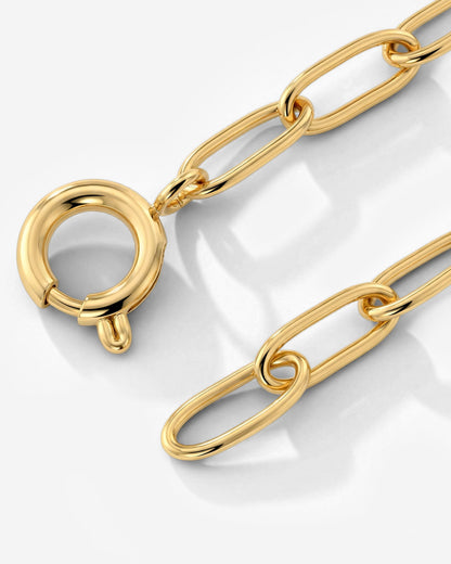Oval Links Charm Bracciale Oro
