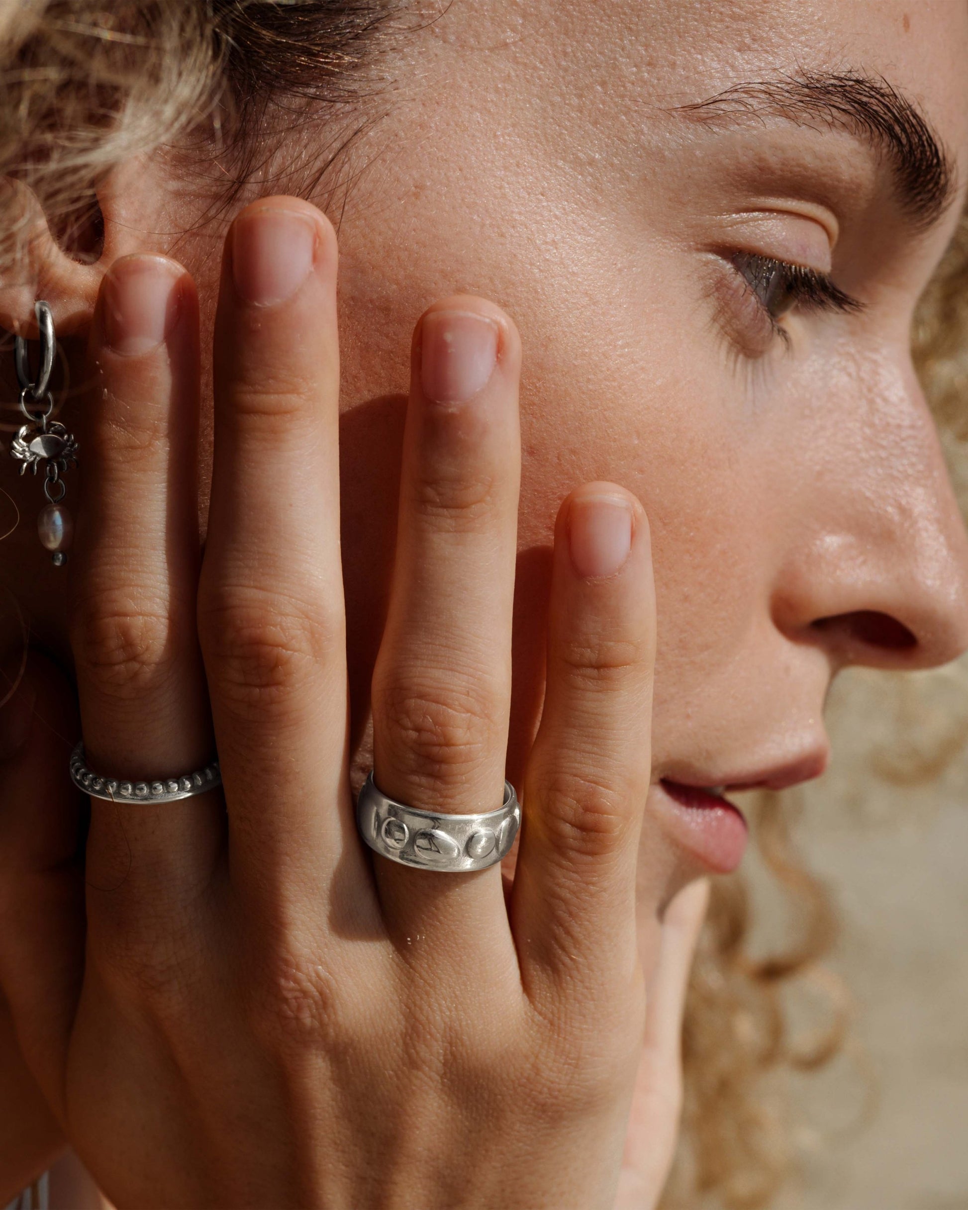 Boho Dots Anello Argento