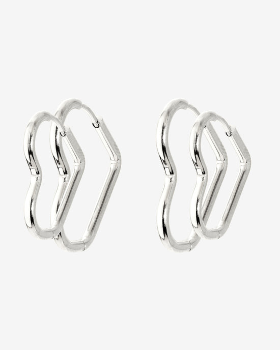 Heartily Hoop Set Argento