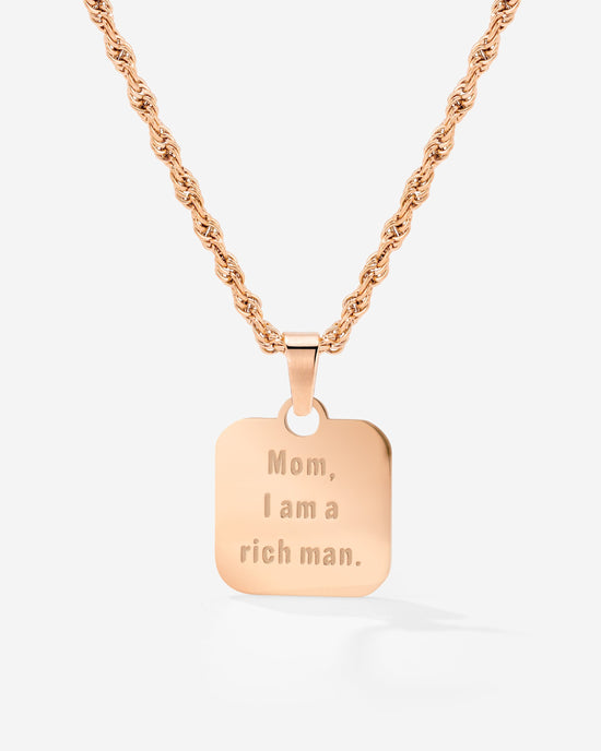 Mom, I am a rich man Collana Oro Rosa
