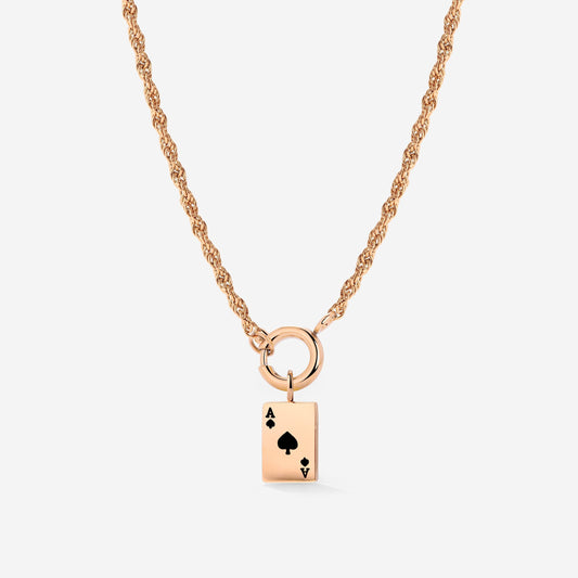 Aced Rope Chain Collana Set Oro Rosa
