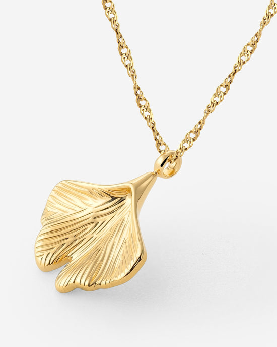 Ginkgo Leaf Collana Oro