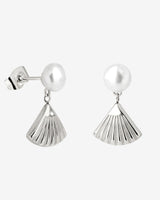 Pearl & Fan Orecchini Argento