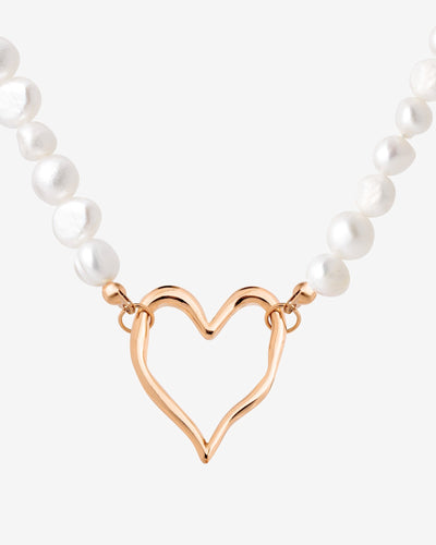 Melting Heart Pearl Collana Oro Rosa