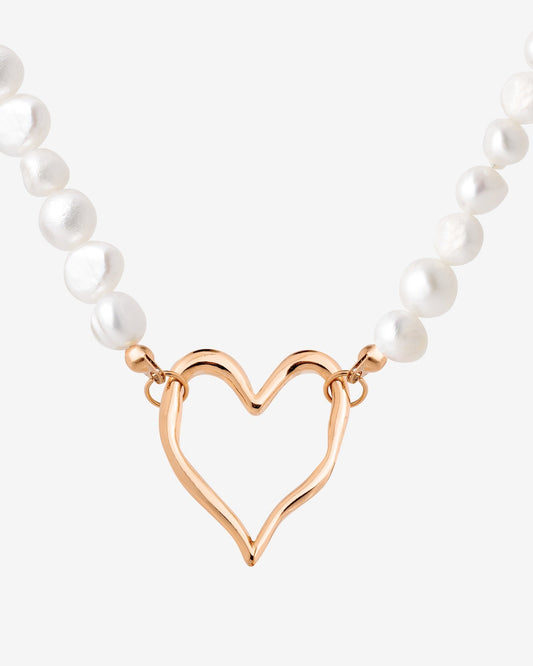 Melting Heart Pearl Collana Oro Rosa