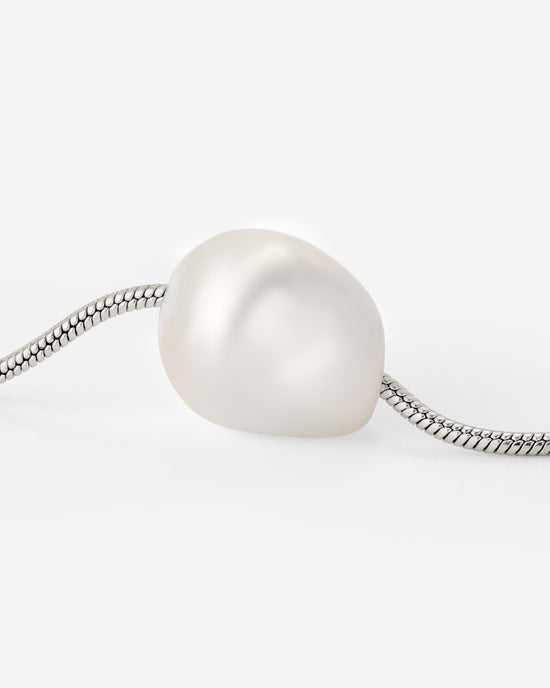 Minimalist Pearl Collana Argento