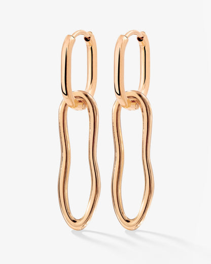 Blending Shapes Oval Hoop Set Baby Oro Rosa