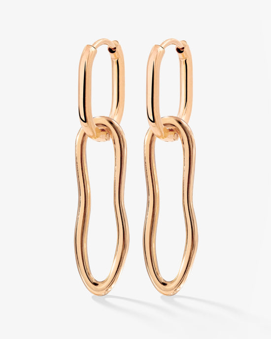 Blending Shapes Oval Hoop Set Baby Oro Rosa