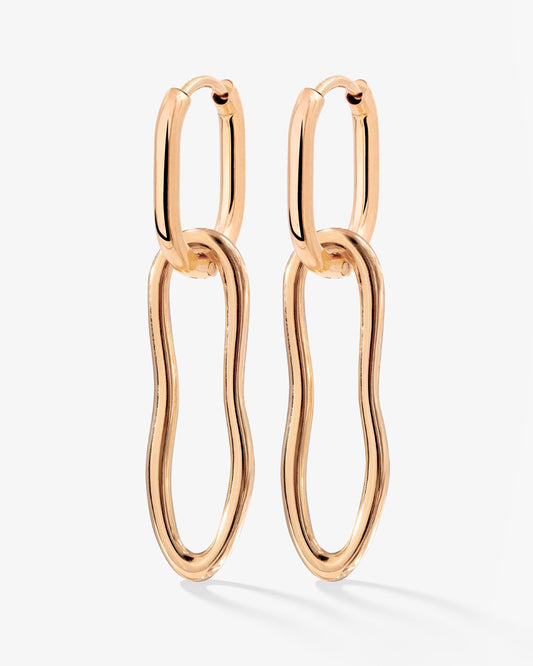 Blending Shapes Oval Hoop Set Baby Oro Rosa