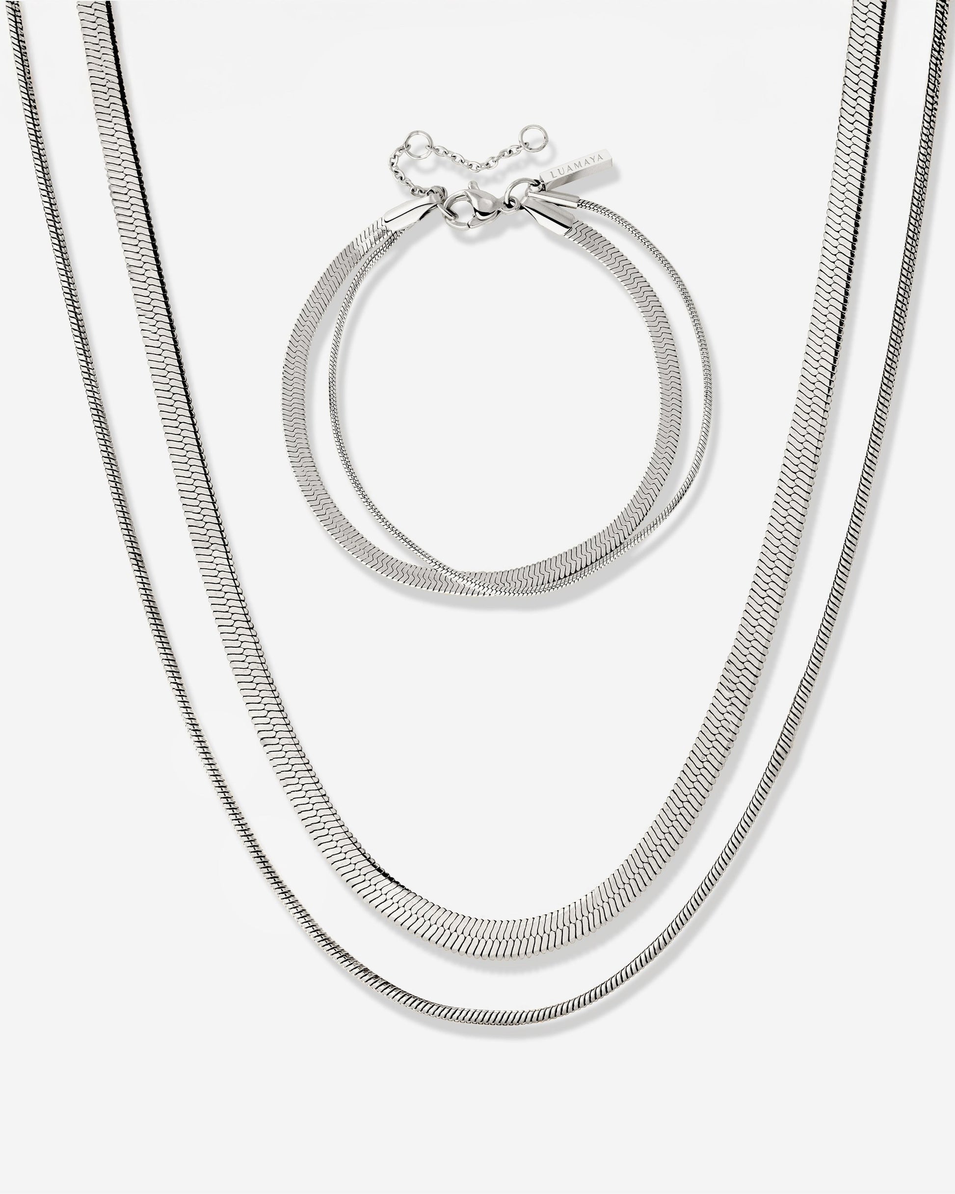 Snake Chain Bundle Argento
