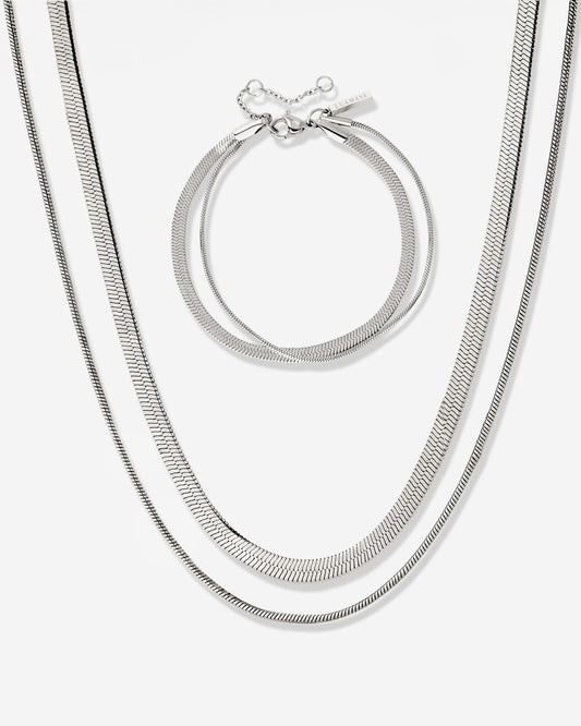 Snake Chain Bundle Argento