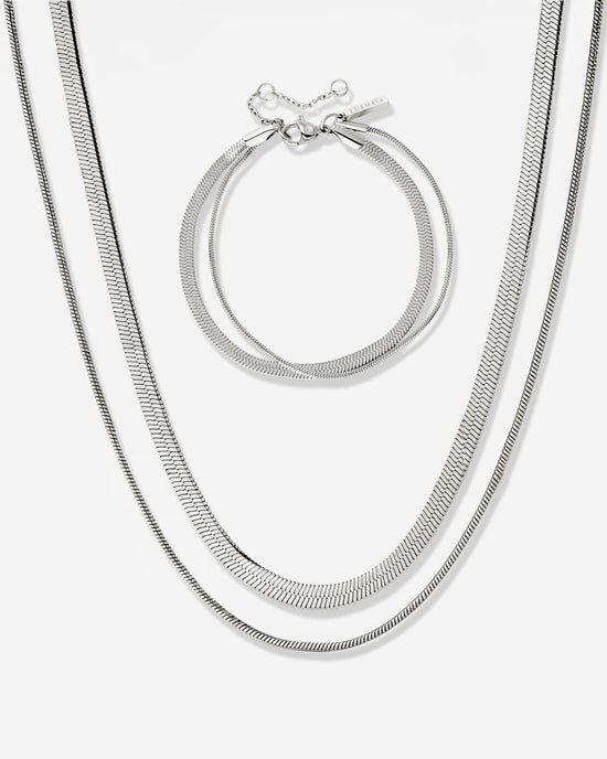 Snake Chain Bundle Argento