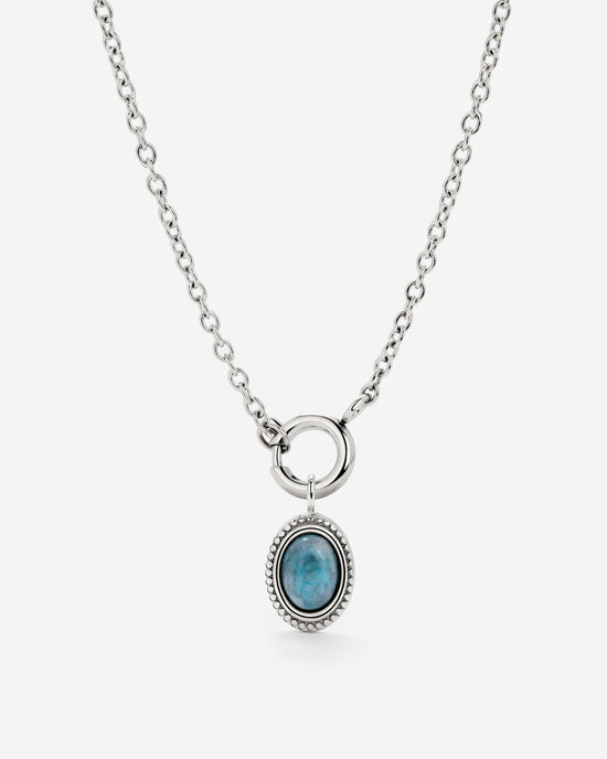 Ocean Agate Classic Chain Collana Set Argento
