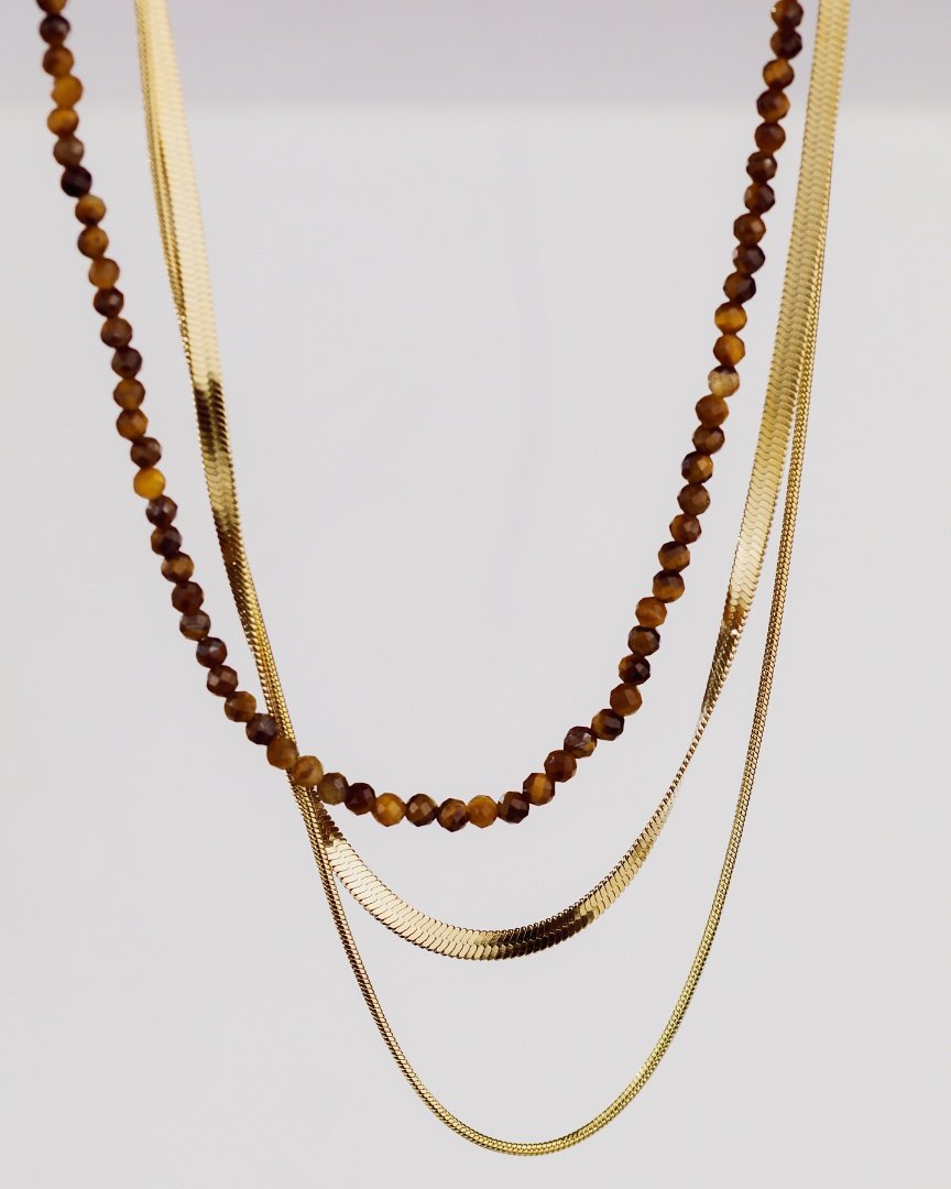 Snake Chain Double Collana Oro Rosa