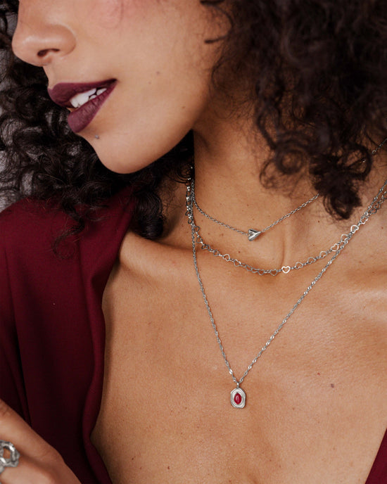 Heart after Heart Collana Argento