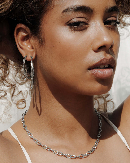 Sahira Orecchini Large Argento