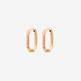 Oval Hoops Baby Oro Rosa