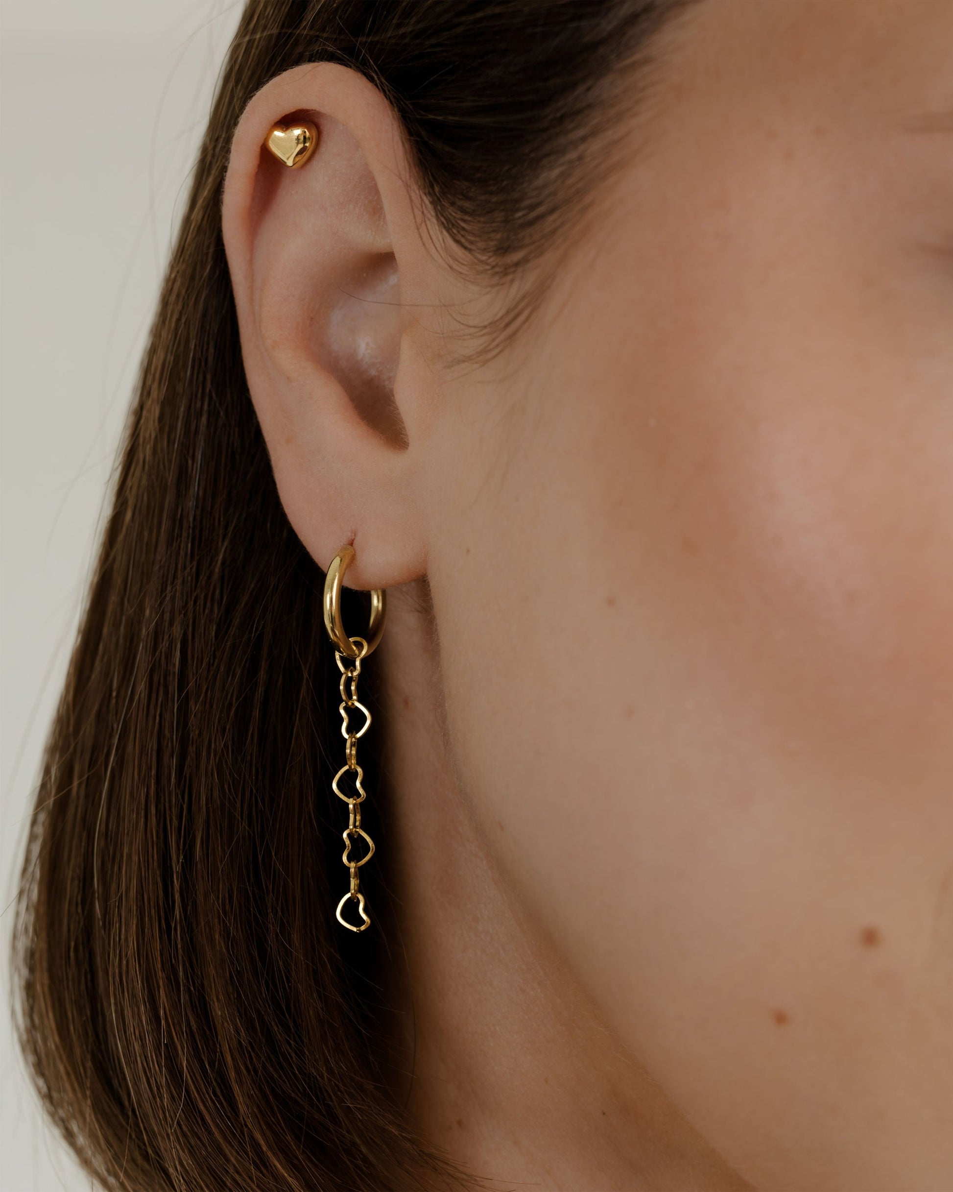 Lovely Heart Piercing a Bottone Oro