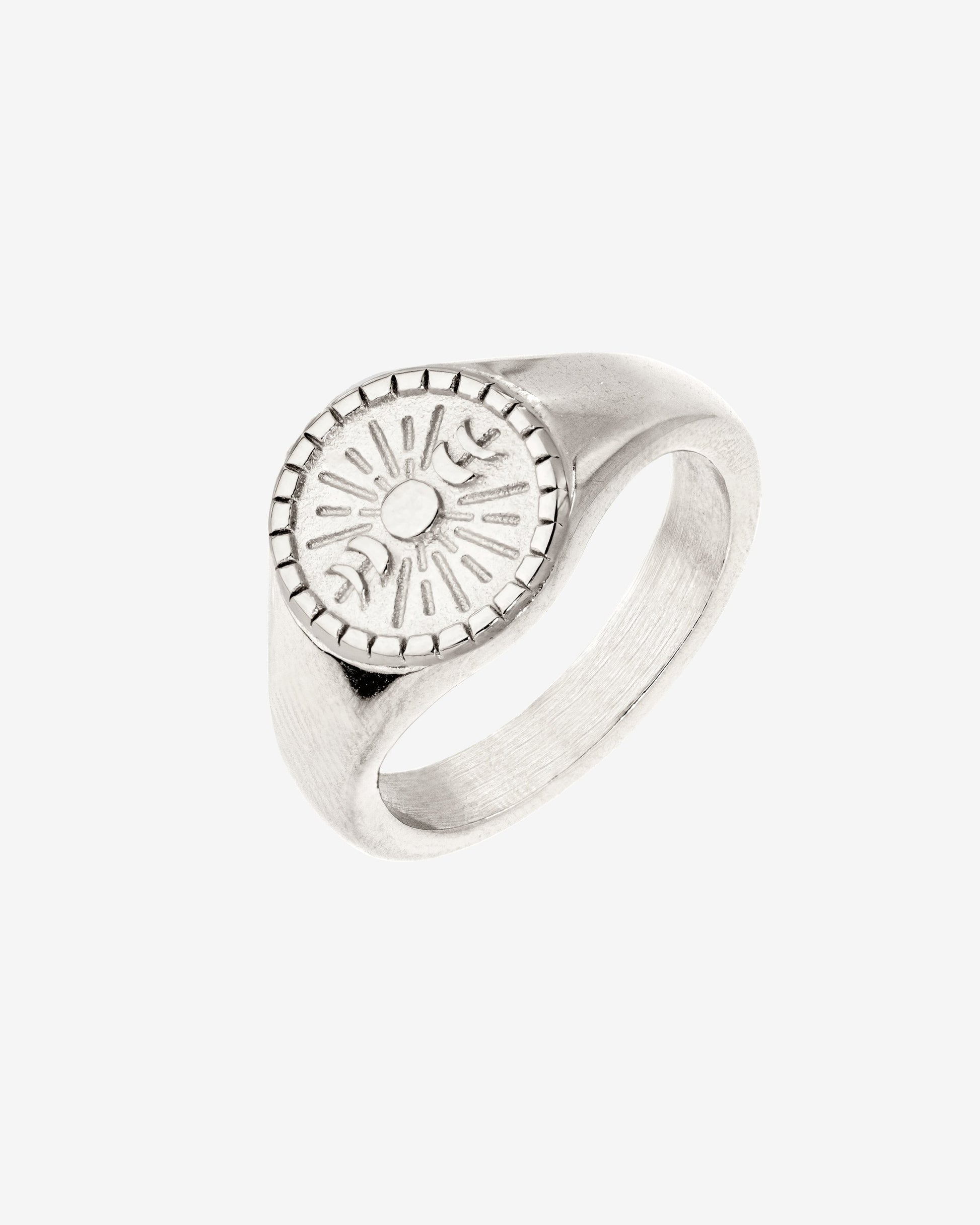 Power Krissi Signet Anello Argento