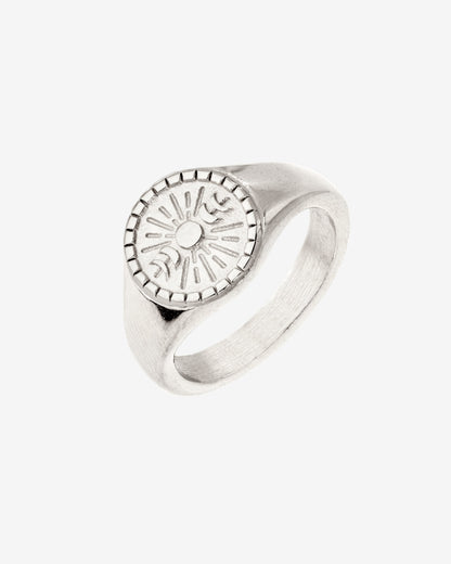 Power Krissi Signet Anello Argento