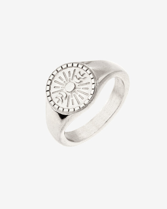 Power Krissi Signet Anello Argento