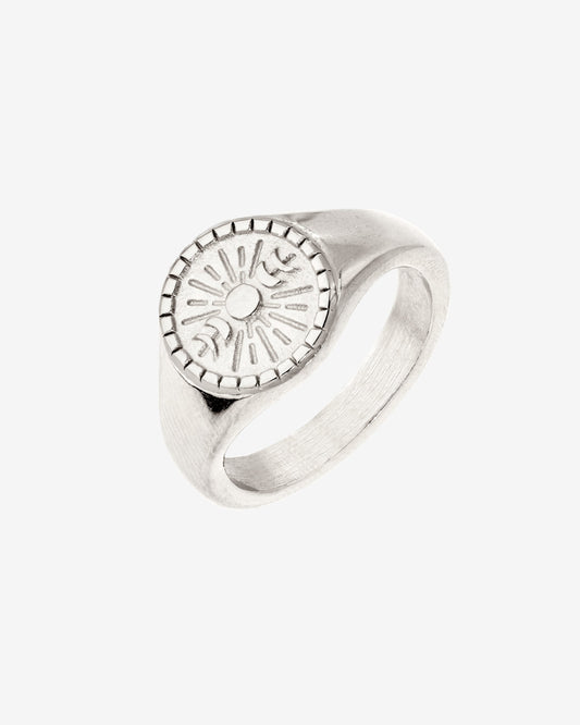 Power Krissi Signet Anello Argento