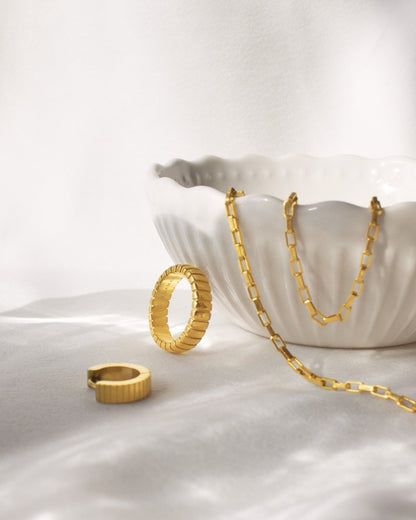 Striped Anello Bold Oro
