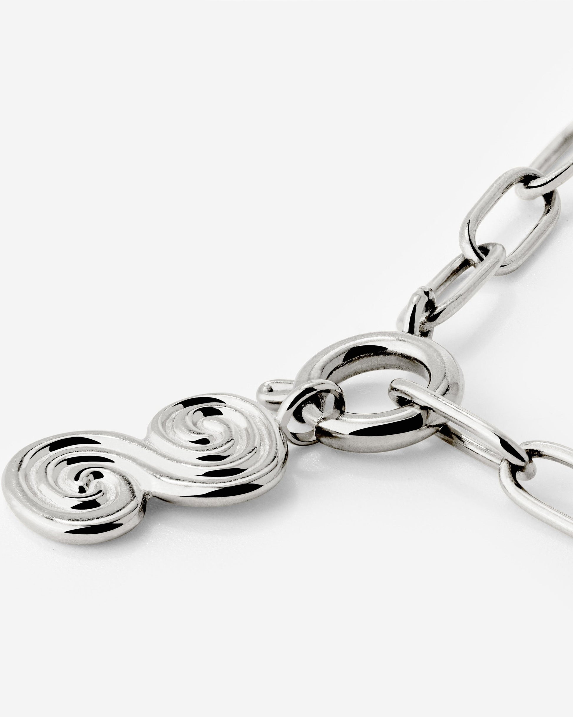 Serpent's Whisper Oval Links Collana Set Argento