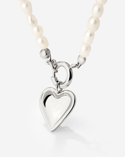 Heartie Pearly Collana Set Argento