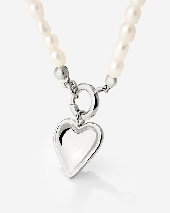 Heartie Pearly Collana Set Argento