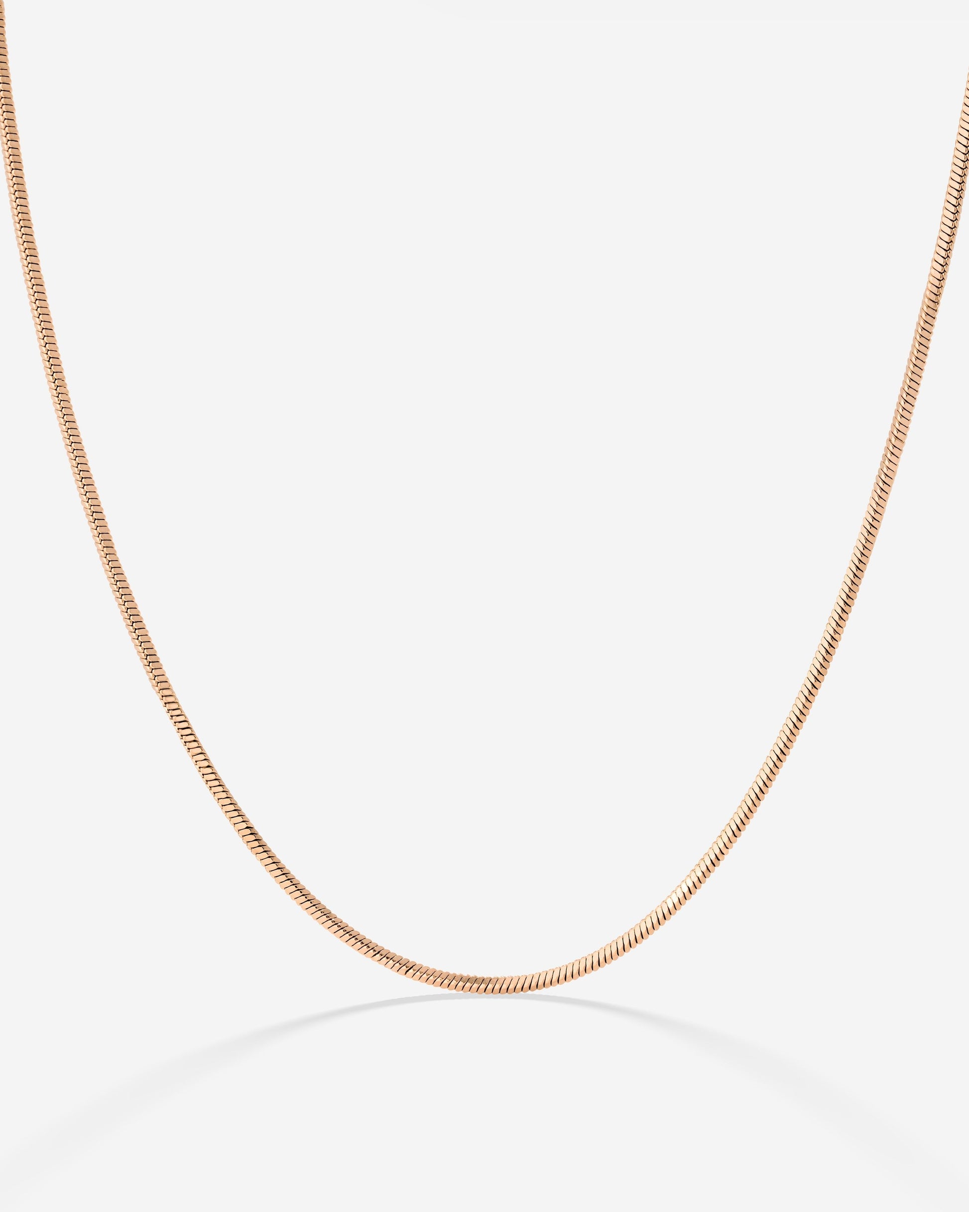 Squared Snake Chain Collana Oro Rosa